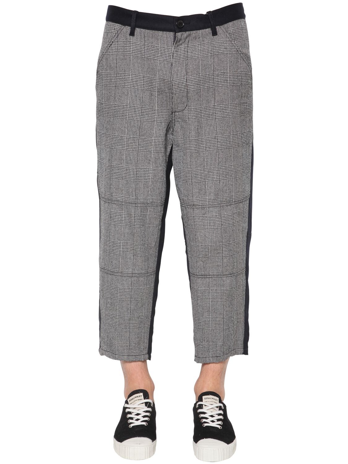 COMME DES GARÇONS SHIRT WOOL HOUNDSTOOTH & CARDED WOOL PANTS,70IJRN027-MG2
