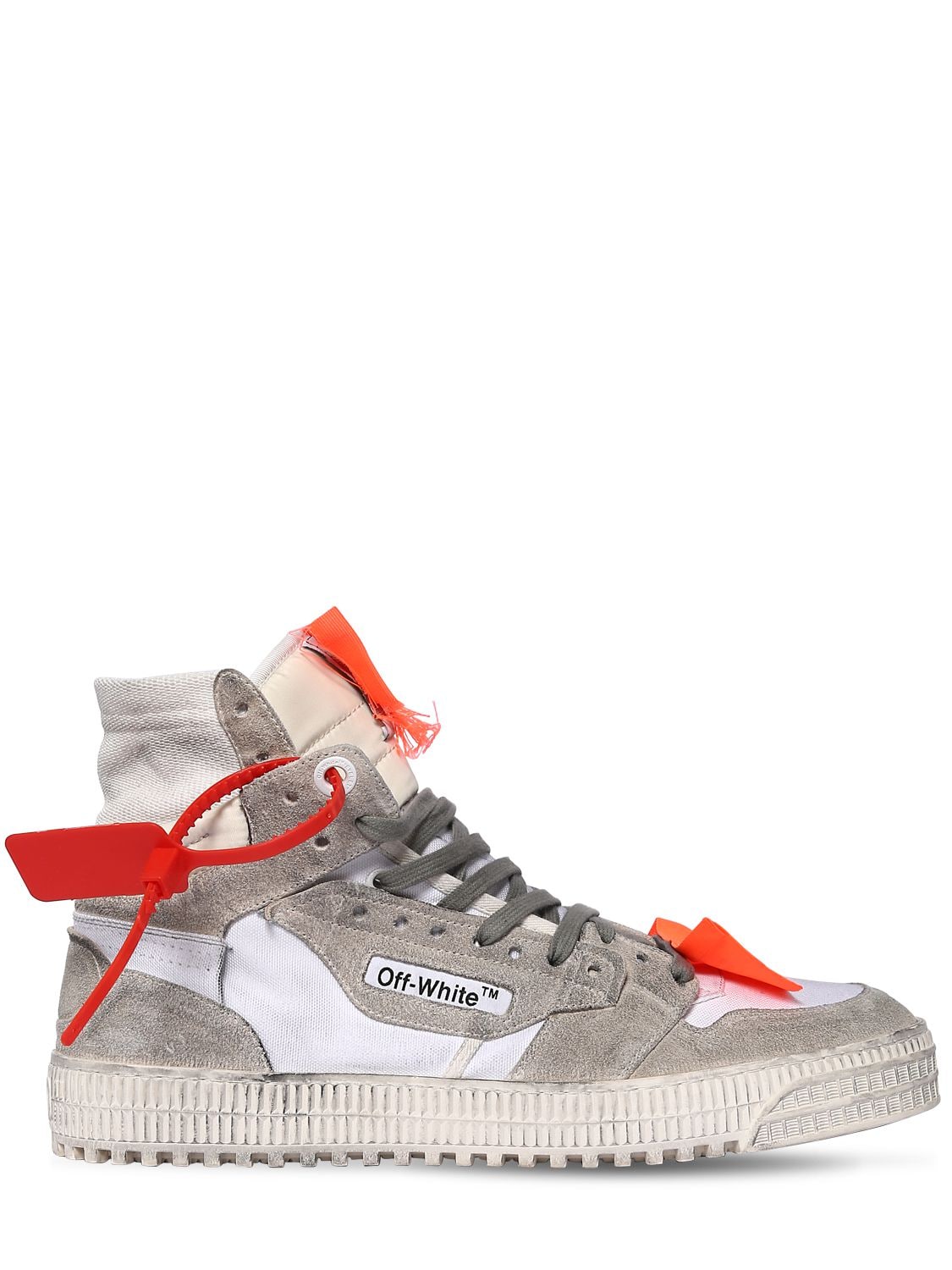 OFF-WHITE “OFF COURT”混合材质皮革高帮运动鞋,70IJSY002-MDIWMA2