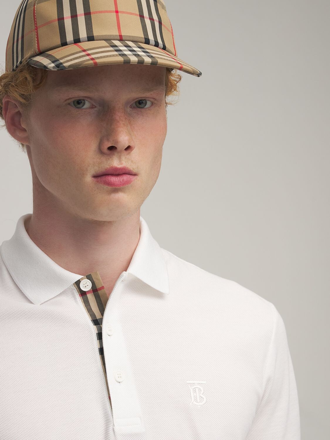 Exaggerated Check Cotton Bucket Hat in Archive Beige | Burberry® Official