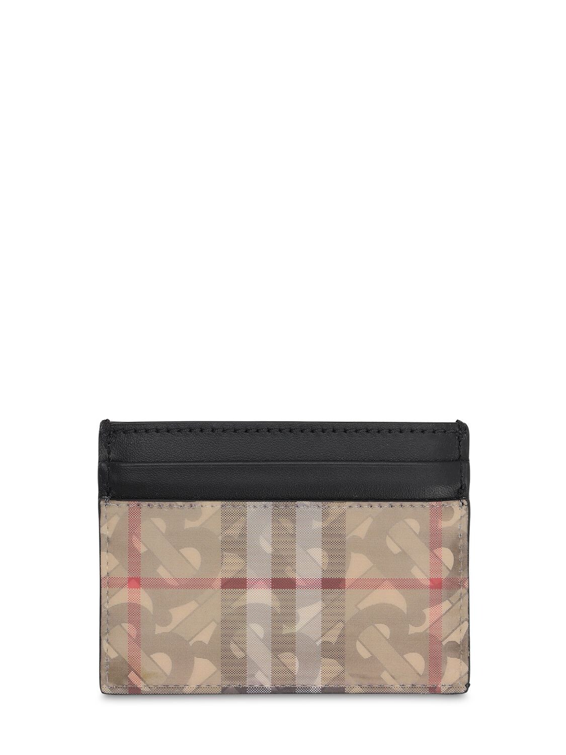 Burberry Check Tb Hologram Tpu Card Holder In Archive Beige