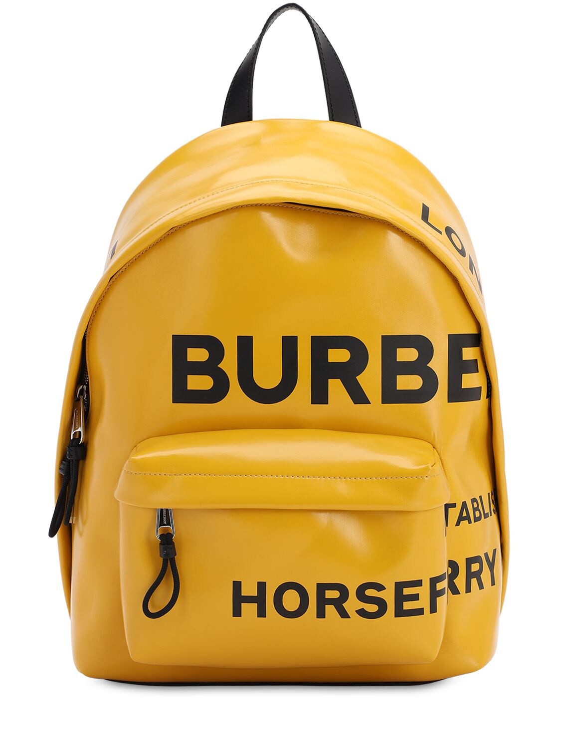 Burberry “jett”logo印花帆布双肩包 In Yellow