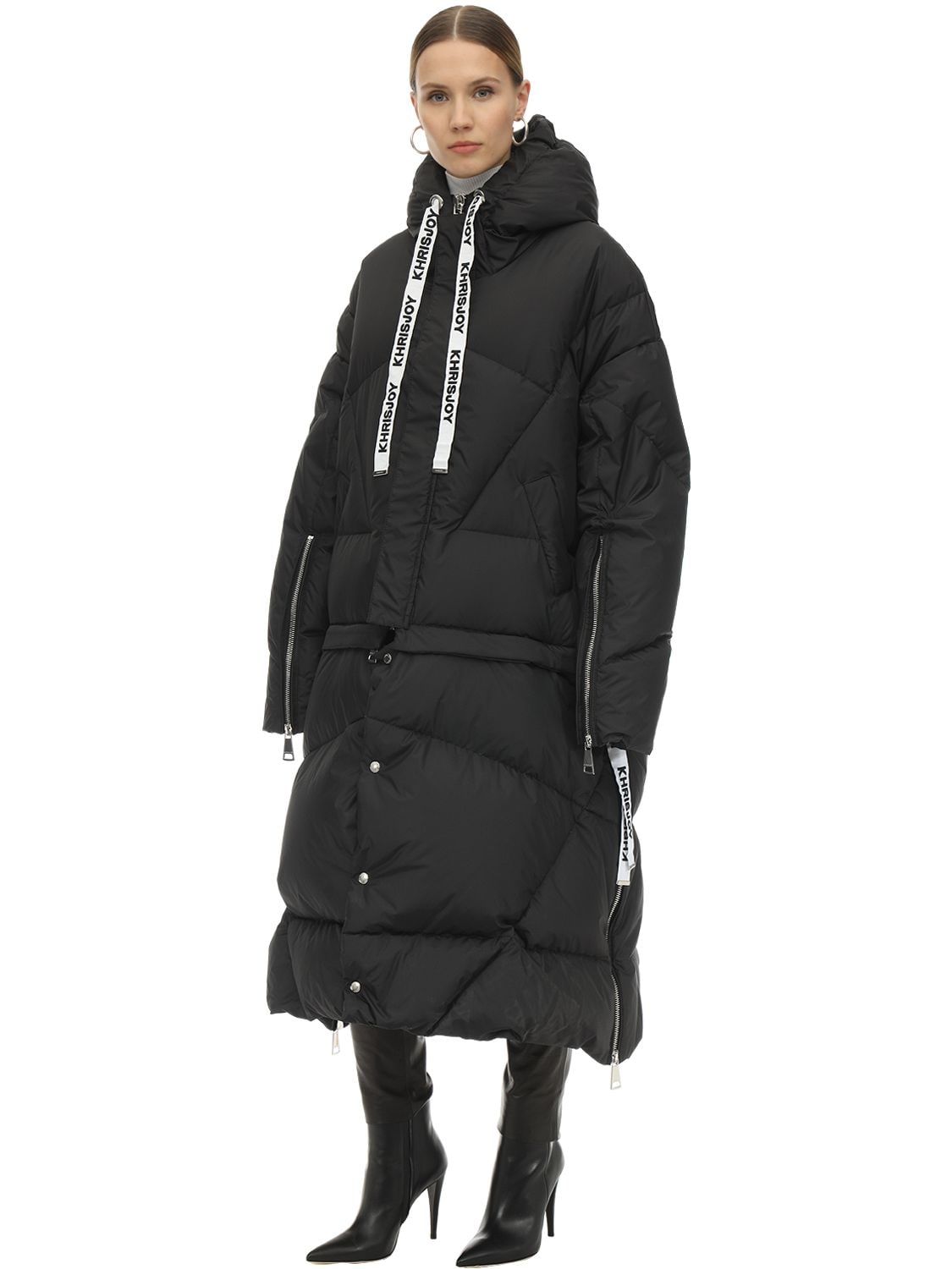 Khrisjoy Quilted Down Jacket In Black
