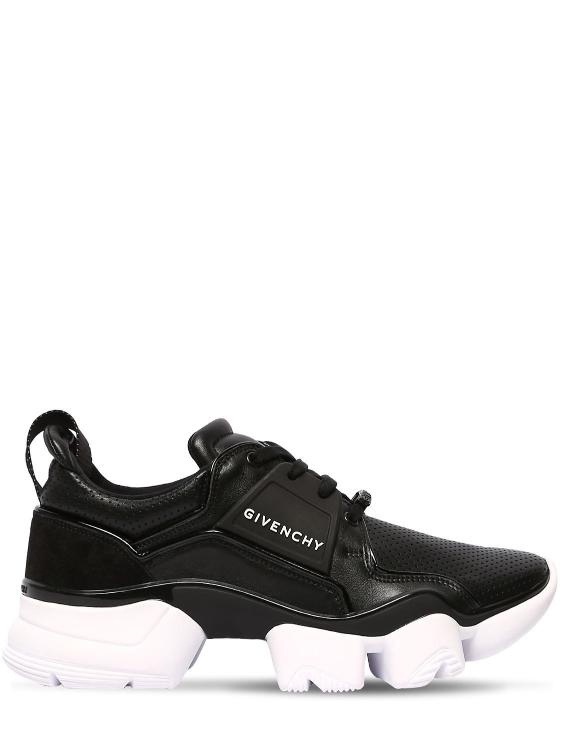 Perforated Leather Jaw Sneakers