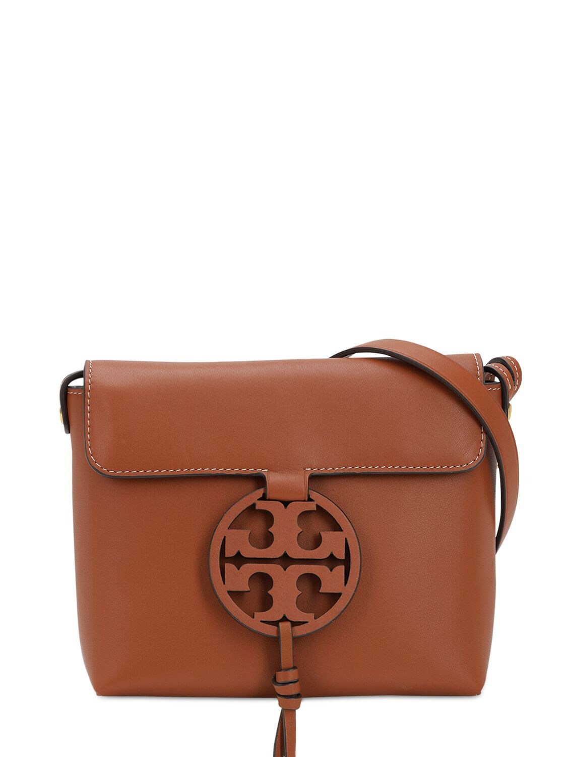 Tory Burch Miller Leather Shoulder Bag In Cuoio | ModeSens