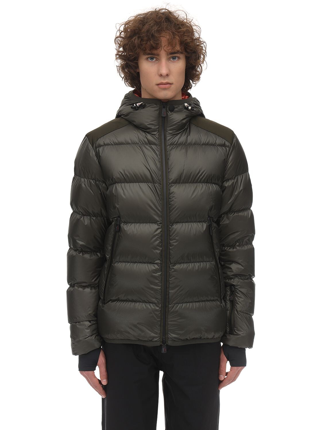 Moncler Hintertux Leger Performance Down Jacket In Olive Green