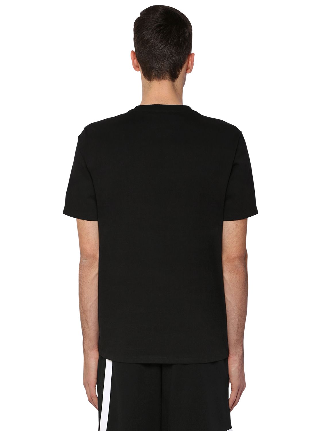 GIVENCHY☆GLOW IN THE DARK LOGO COTTON T-SHIRT / black Givenchy Glow-in-the-dark Logo-print Cotton-jersey T-shirt