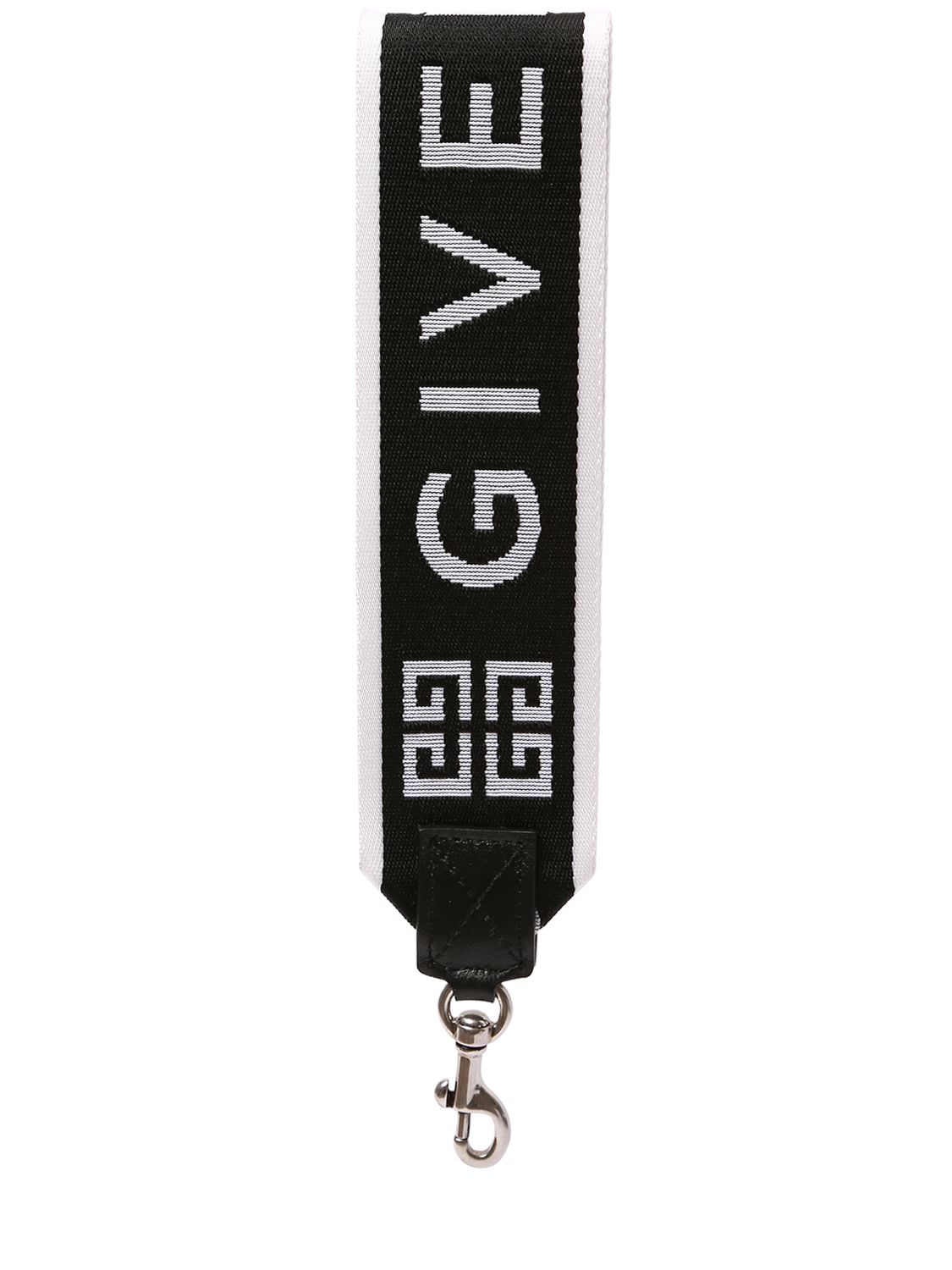 Givenchy Logo Tape Key Holder Black White Luisaviaroma