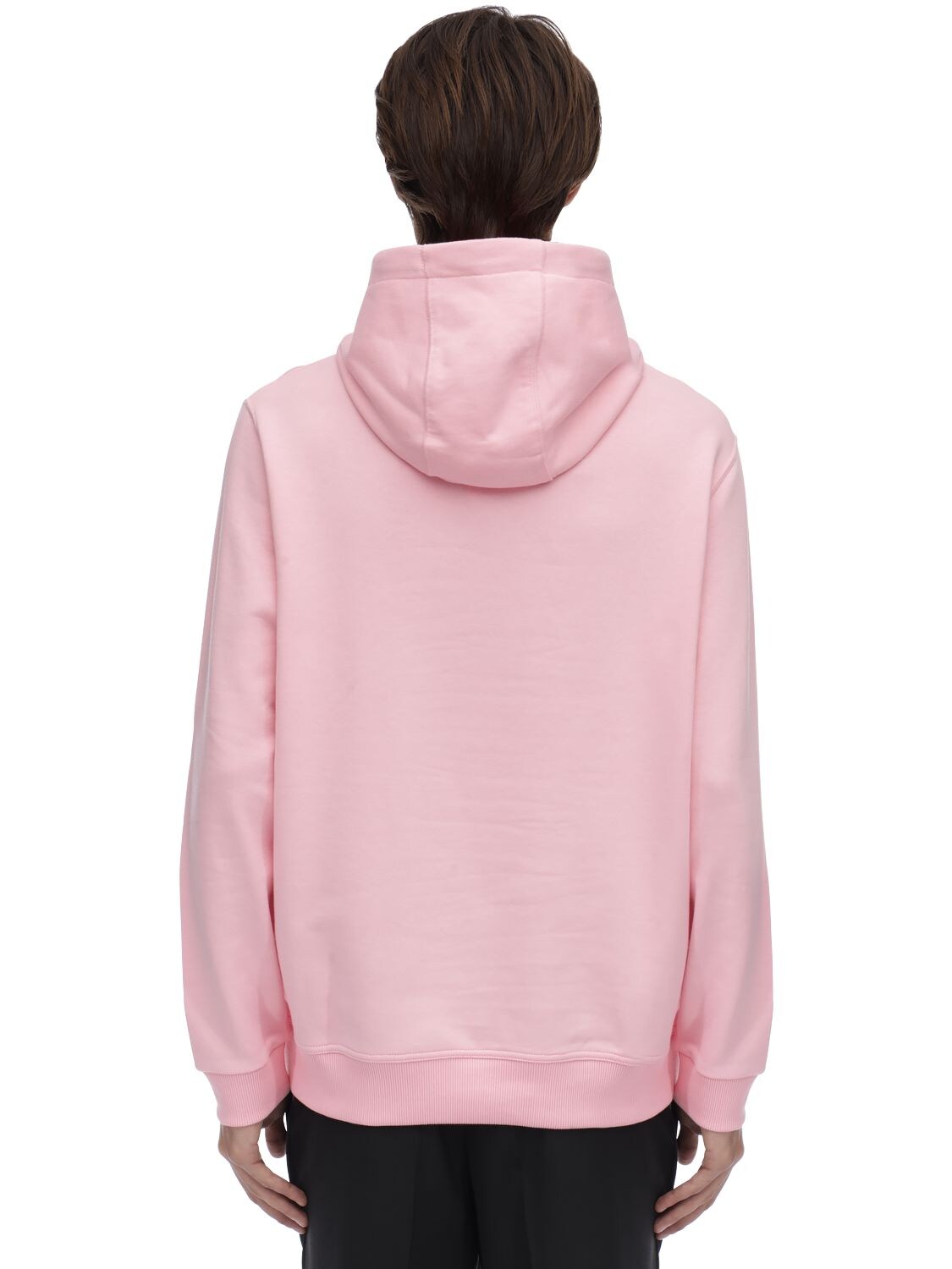 Burberry Logo Embroidery Cotton Jersey Hoodie In Pink | ModeSens