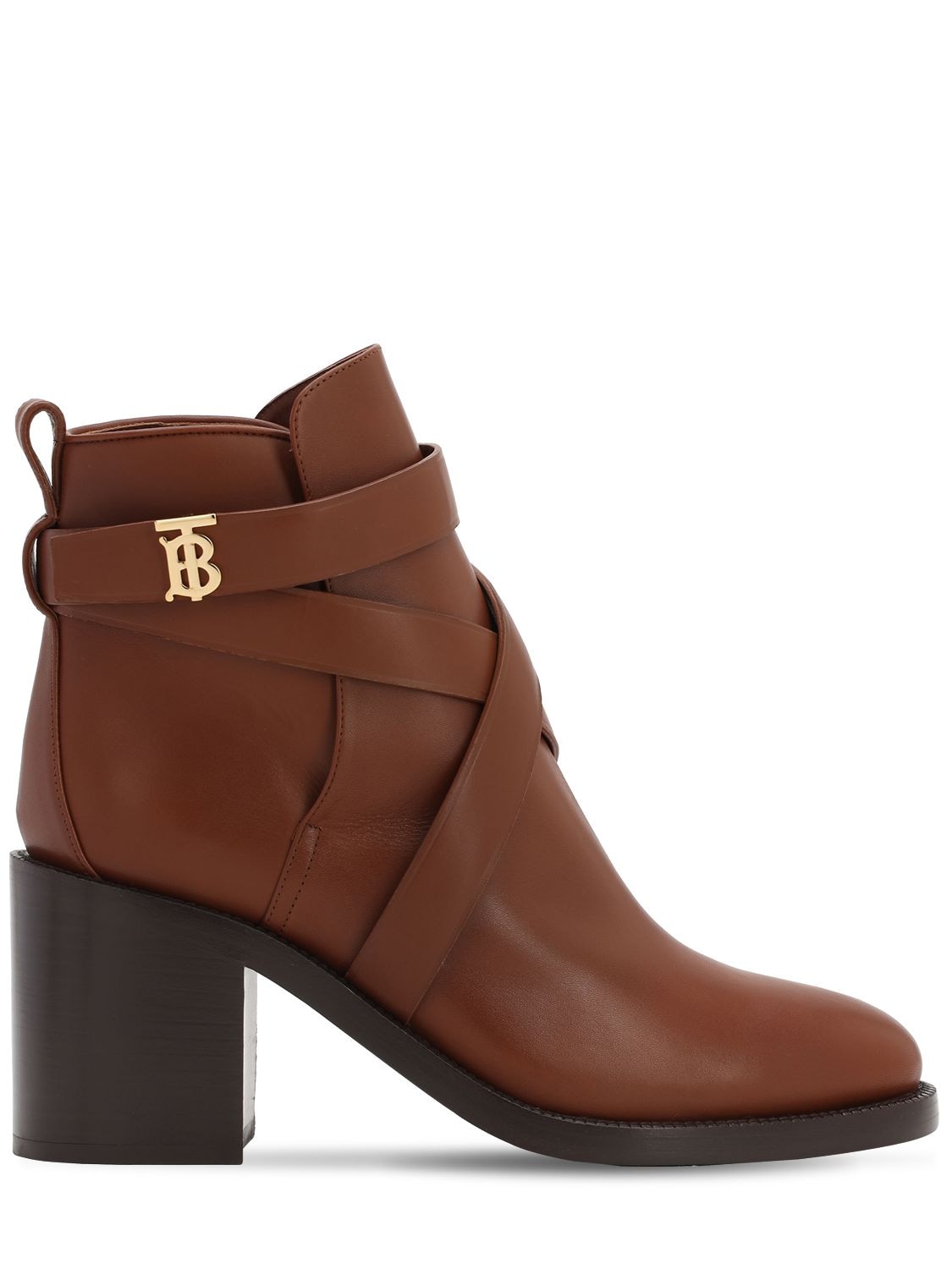 burberry buckled leather ankle boots