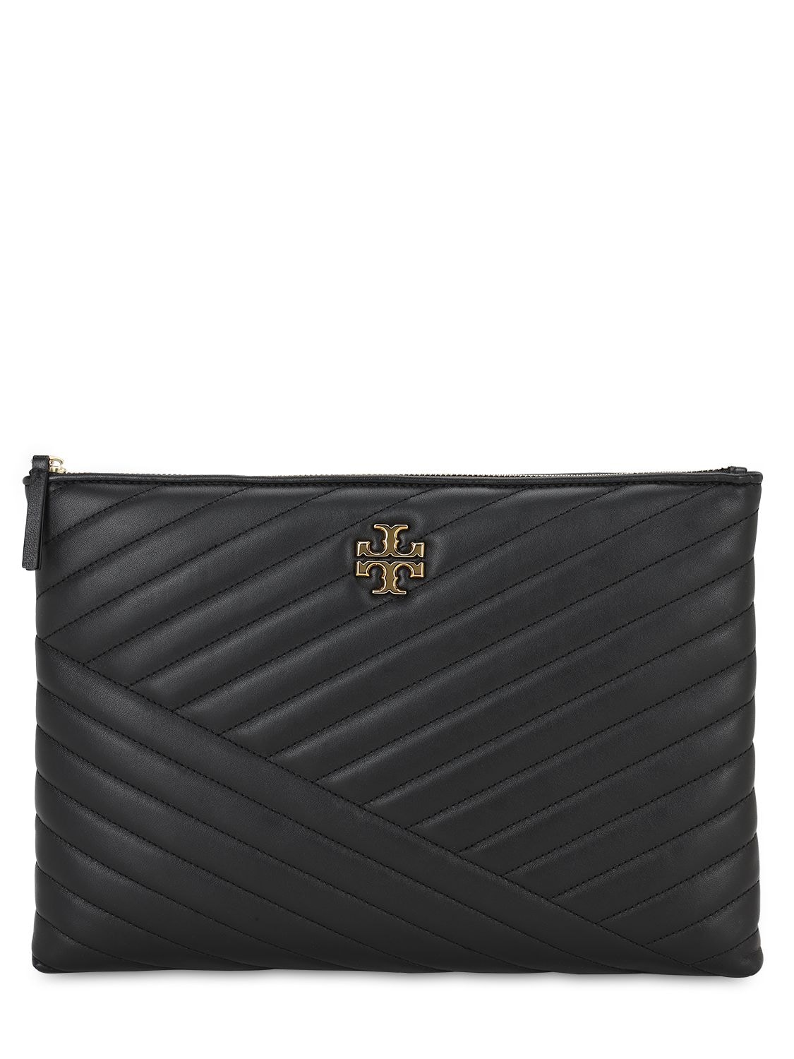 TORY BURCH QUILTED LEATHER POUCH,70IM3V006-MDAX0