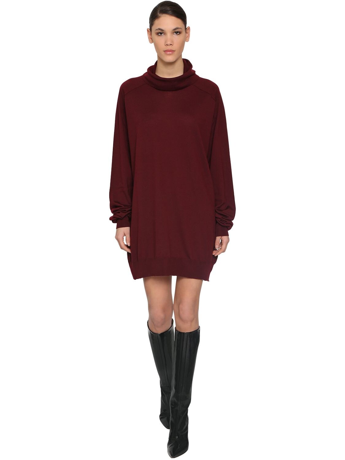 MAISON MARGIELA NEW BASIC WOOL JERSEY KNIT MINI DRESS,70IM84020-MJQ40