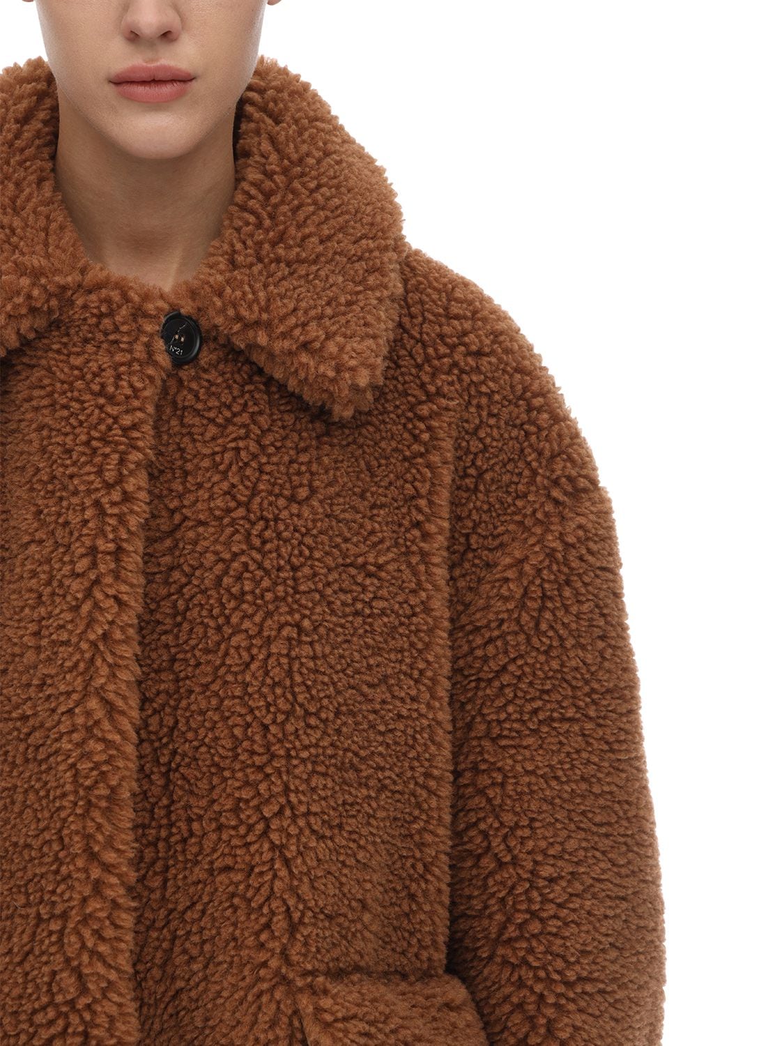 N°21 Fauxshearling Teddy Coat In Brown ModeSens