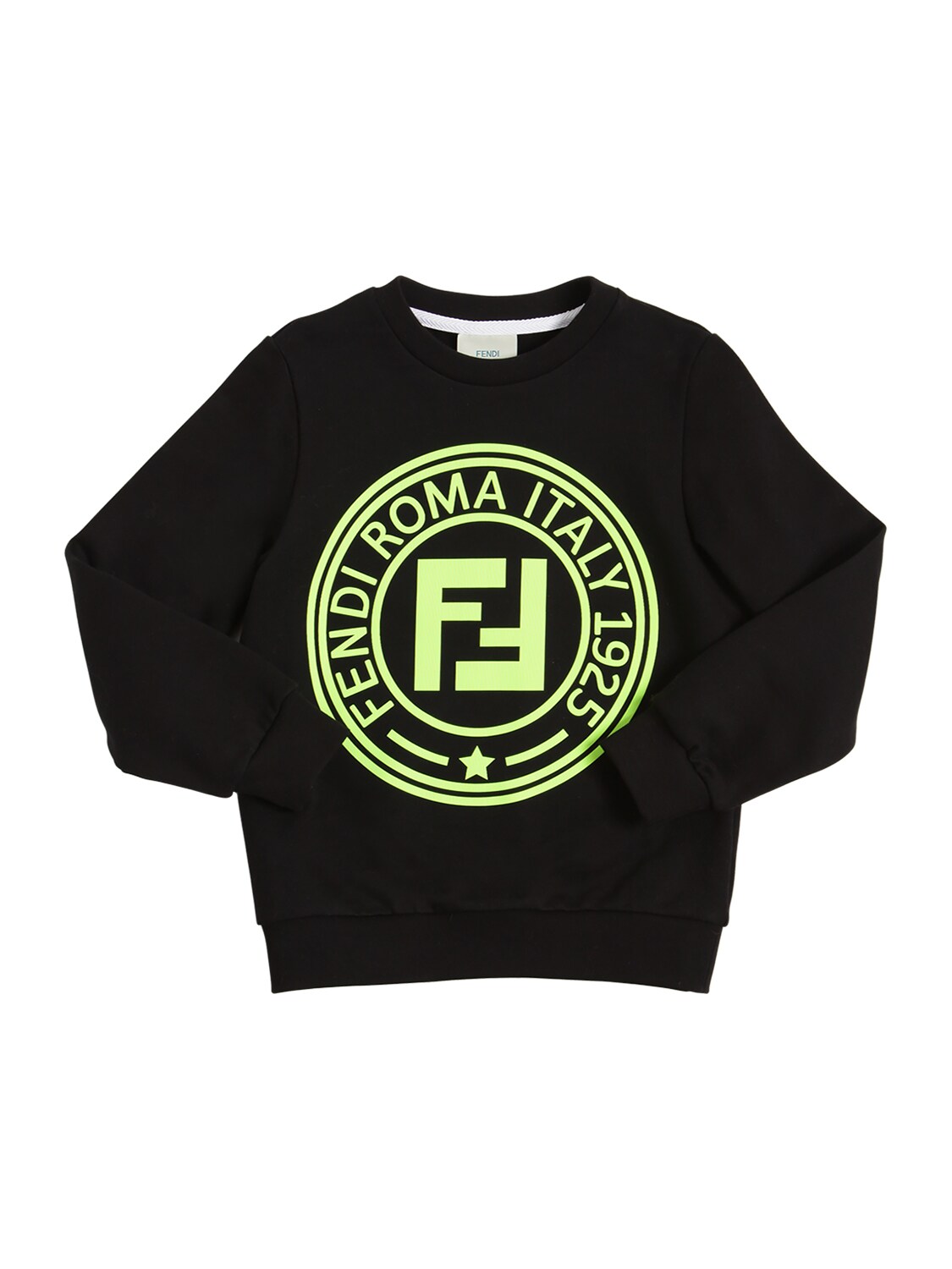 FENDI LOGO PRINTED COTTON SWEATSHIRT,70IOEA011-RJBSWDI1