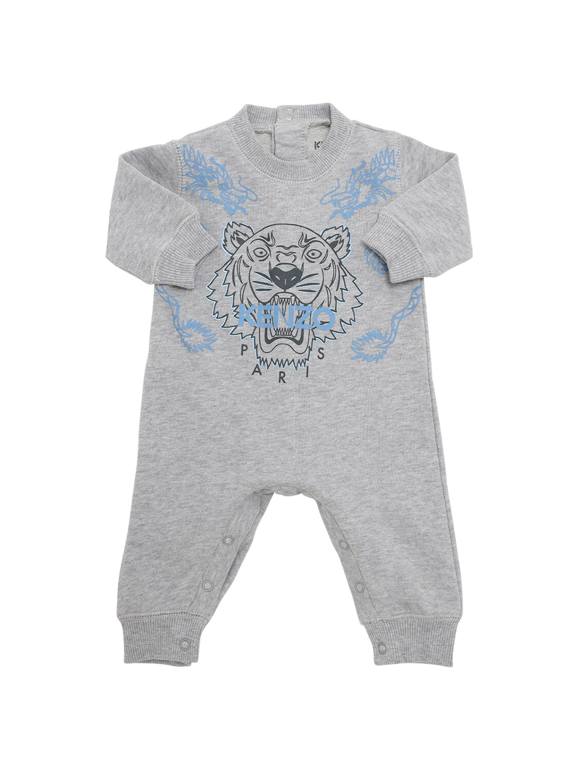 KENZO TIGER PRINT ORGANIC COTTON ROMPER,70IOEI042-MJU1