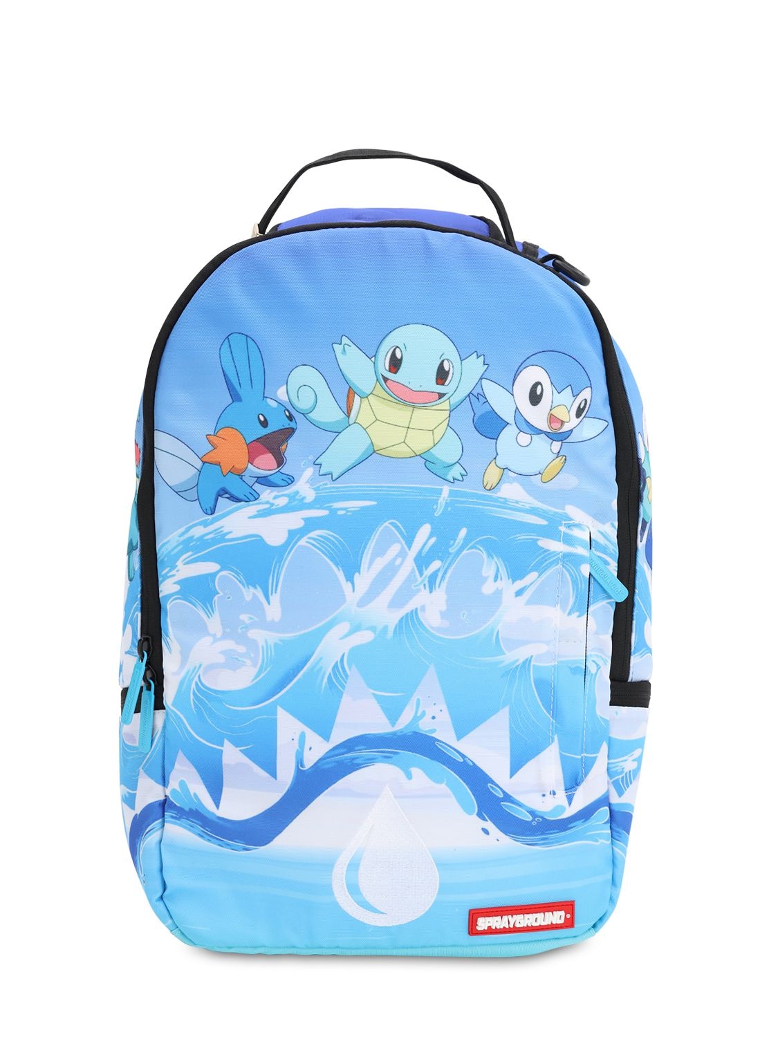 Sprayground Kids' Pokemon Shark Printed Canvas Backpack In Light Blue
