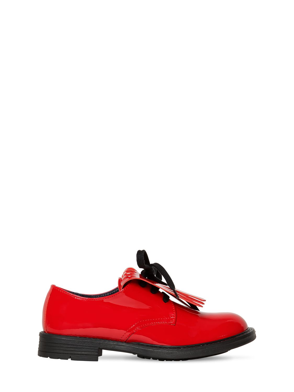 Schnürschuhe Aus Lackleder