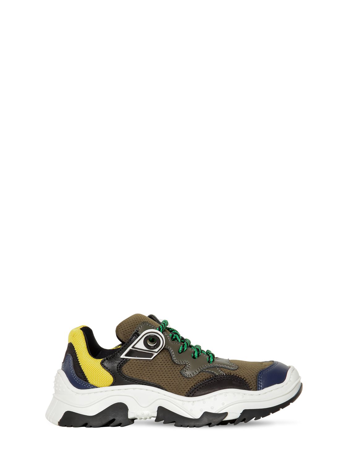Sneakers Aus Leder Und Mesh