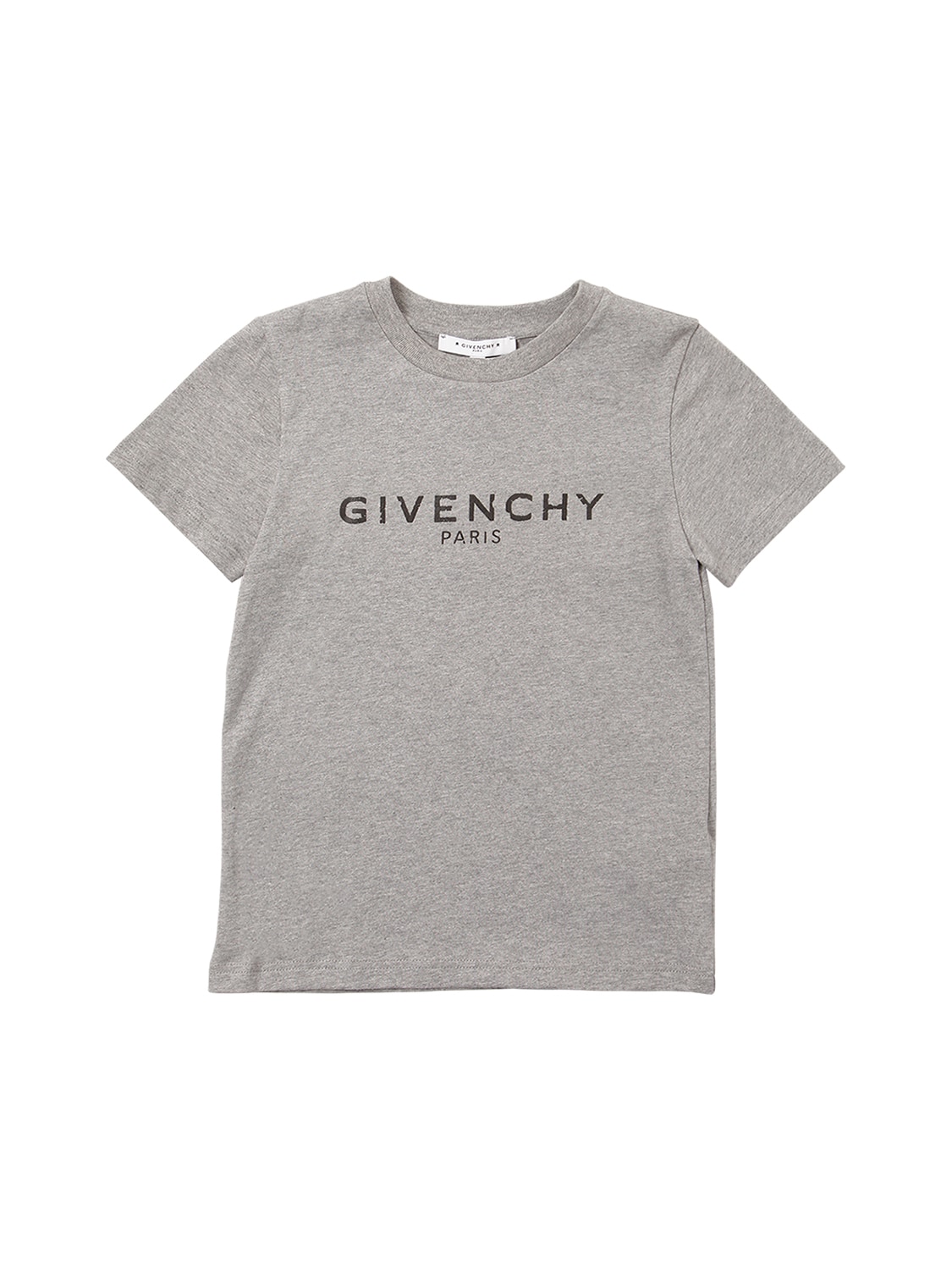 Givenchy Kids' Logo印图织棉t恤 In Grey