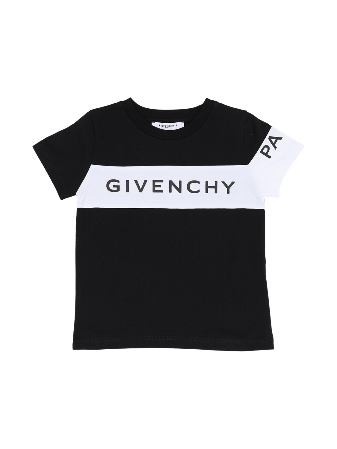 GIVENCHY LOGO PRINT COTTON JERSEY T-SHIRT,70IOFL019-MDLC0