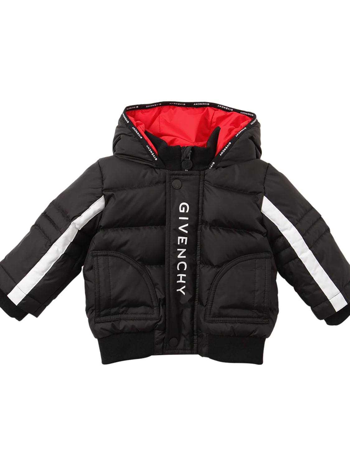 Givenchy Babies' Nylon Down Bomber Jacket In Black