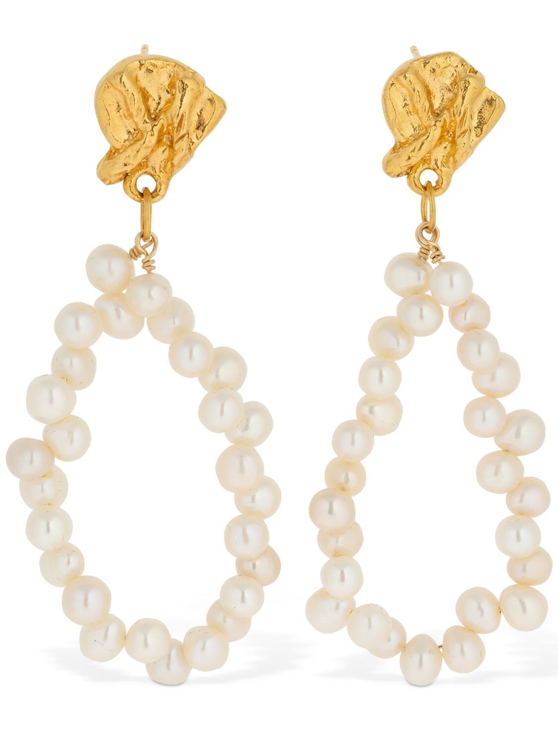 Alighieri Pearls Apollo's Story Earrings In Gold,pearl