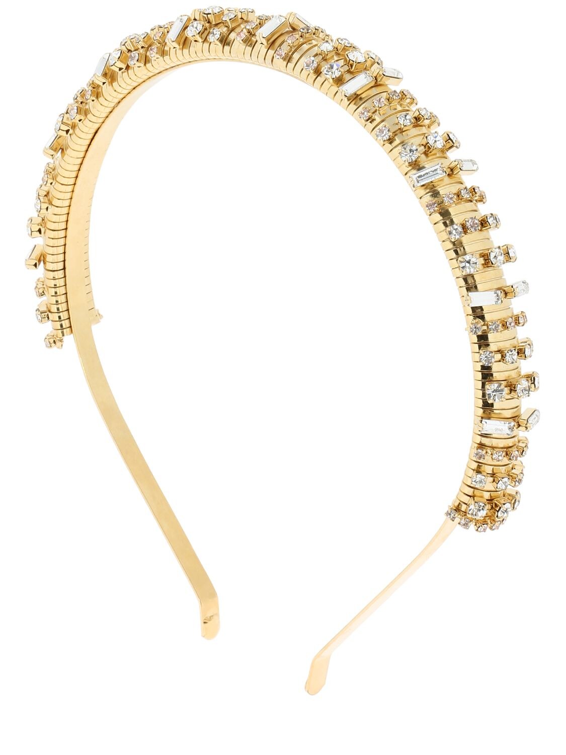 Rosantica Argo Headband W/ Crystals In Gold,crystal