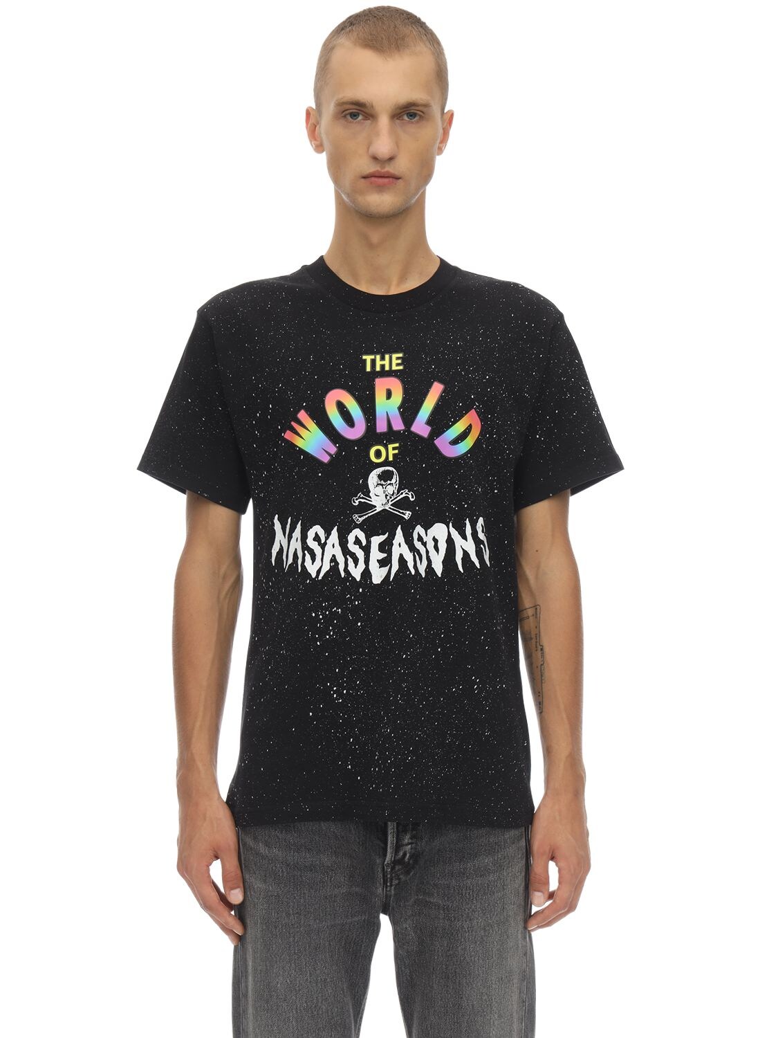 NASASEASONS “WORLD OF NASASEASONS”纯棉T恤,70IR5T006-QKXBQ0S1