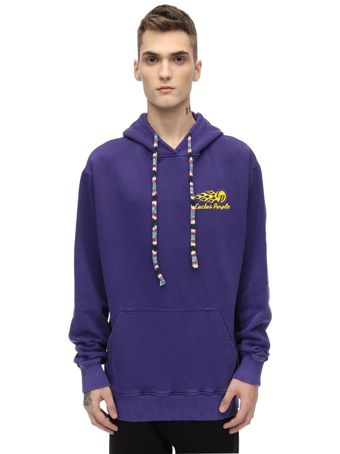 Riccardo Comi Cotton Sweatshirt Hoodie In Purple