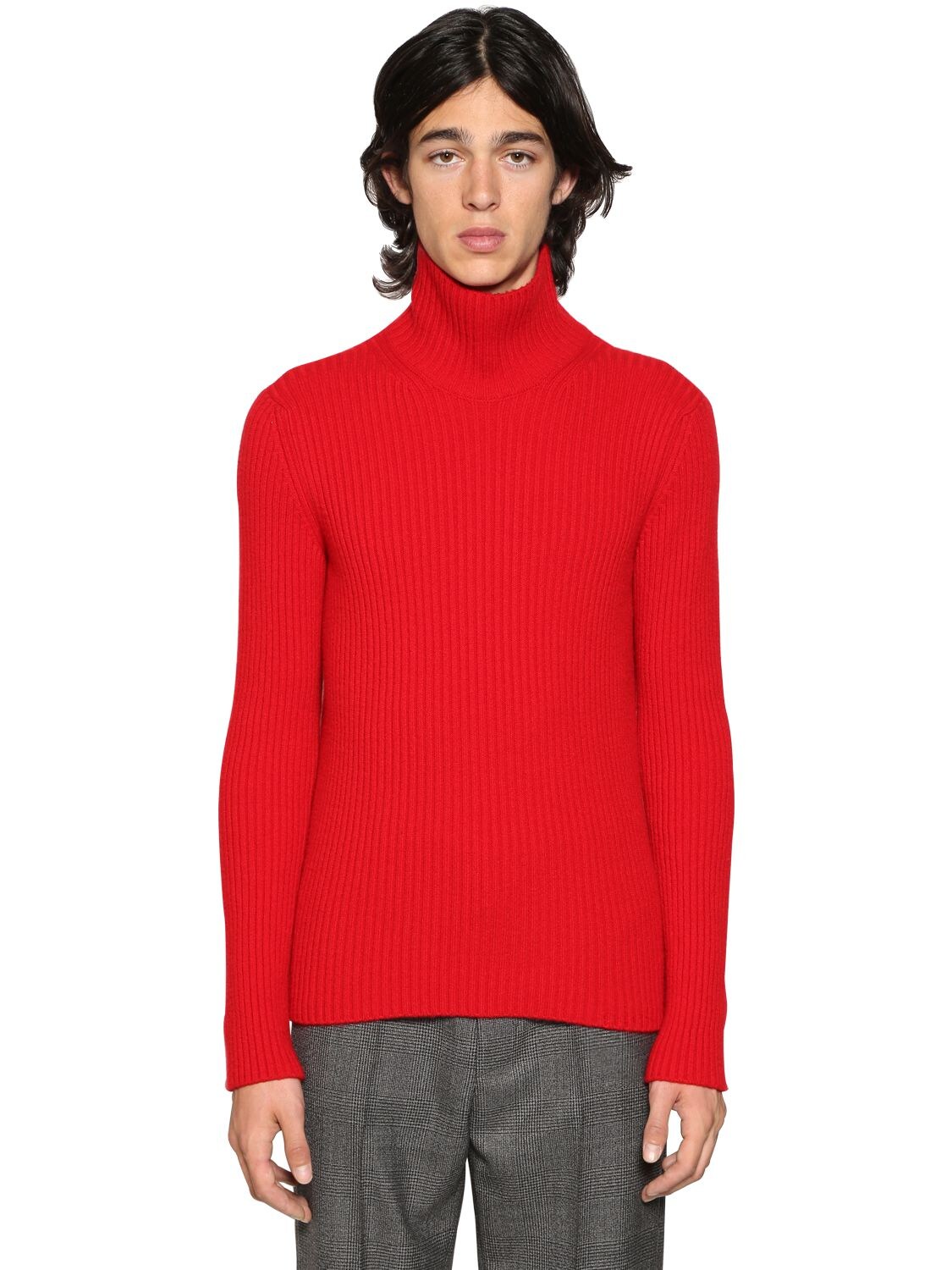 balenciaga red turtleneck sweater