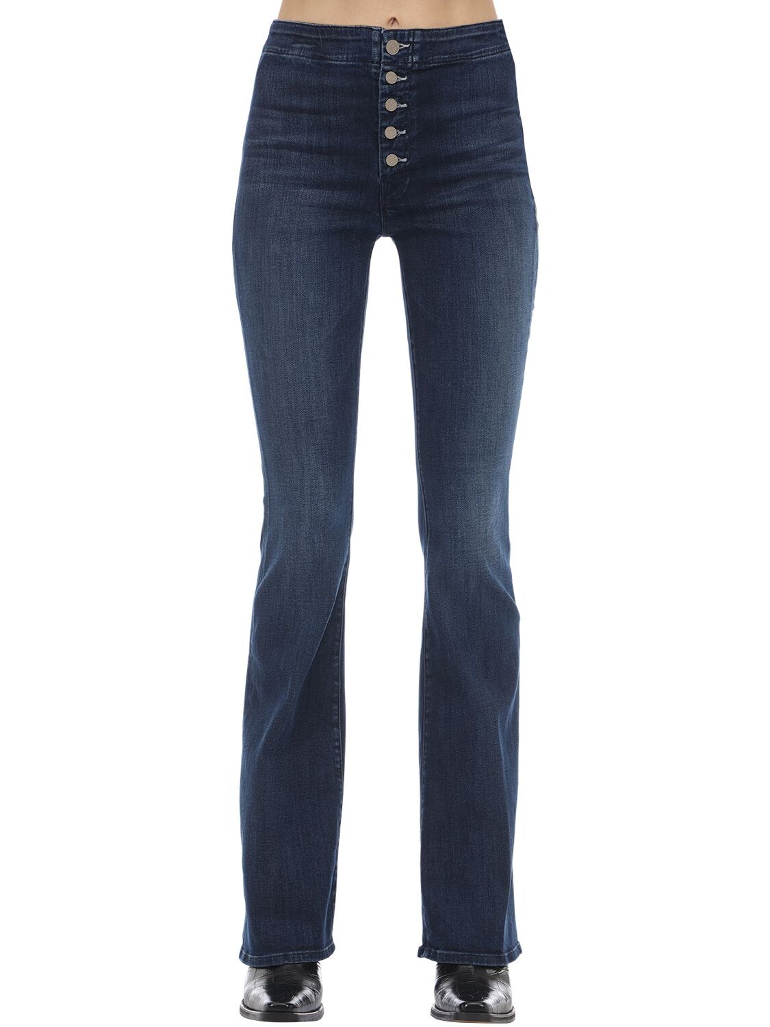 MOTHER THE HOLLYWOOD PIXIE FLARED STRETCH JEANS,70IRT4009-VFNS0