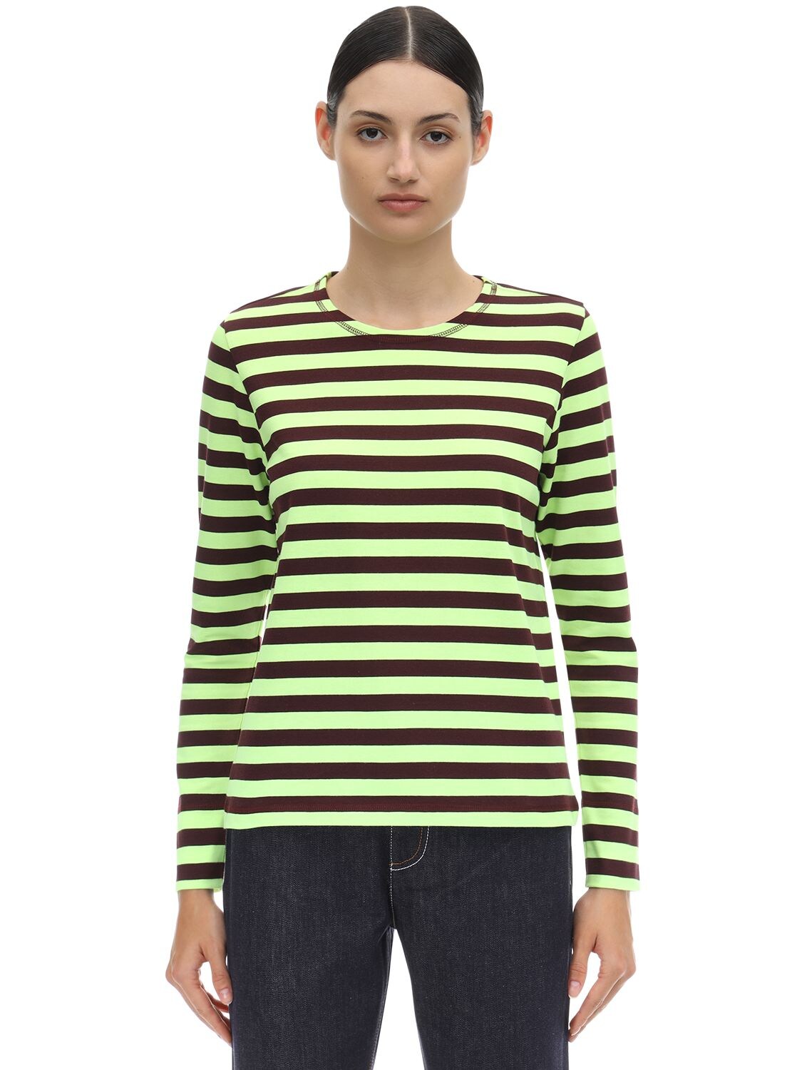 striped jersey top