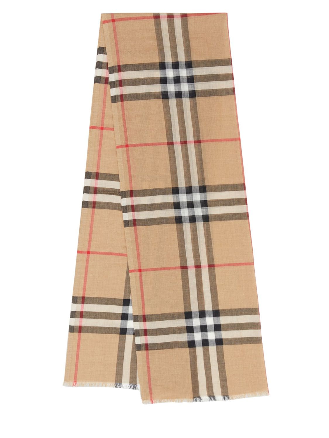 BURBERRY MU GIANT CHECK WOOL & SILK GAUZE SCARF,70IRTJ075-QTCWMJY1