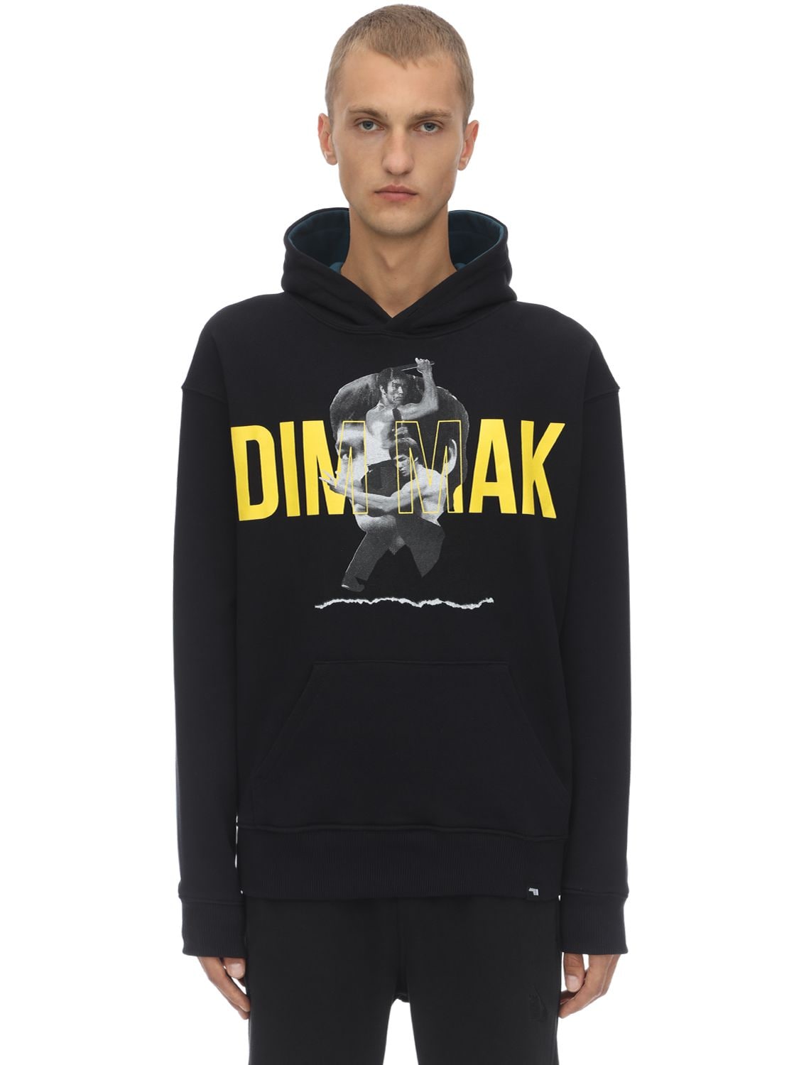 Dim Mak Collection Collage Print Jersey Sweatshirt Hoodie In Black