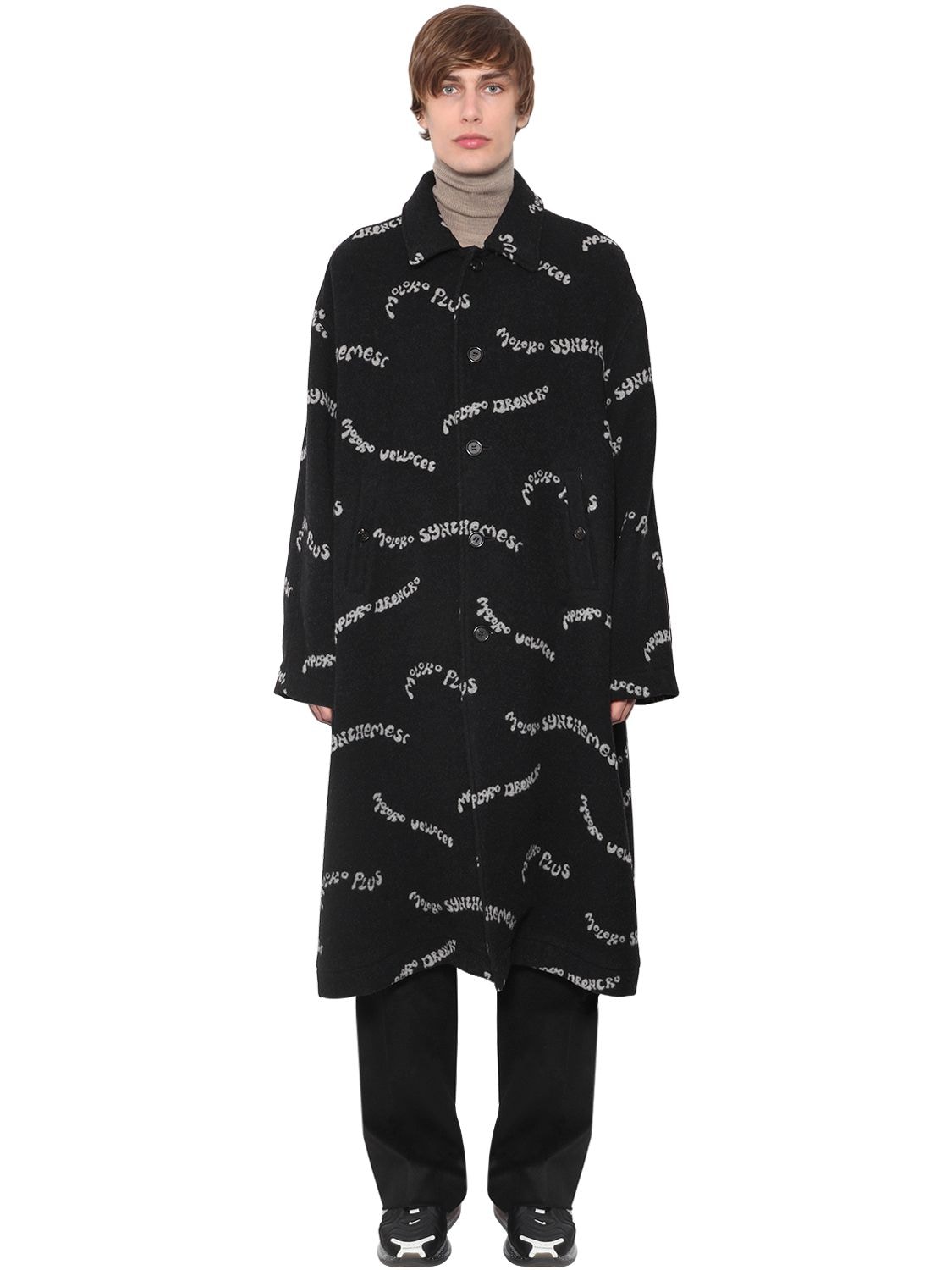 UNDERCOVER PRINTED WOOL & CASHMERE COAT,70IS3P003-QSBCTEFDSYBCQVNF0