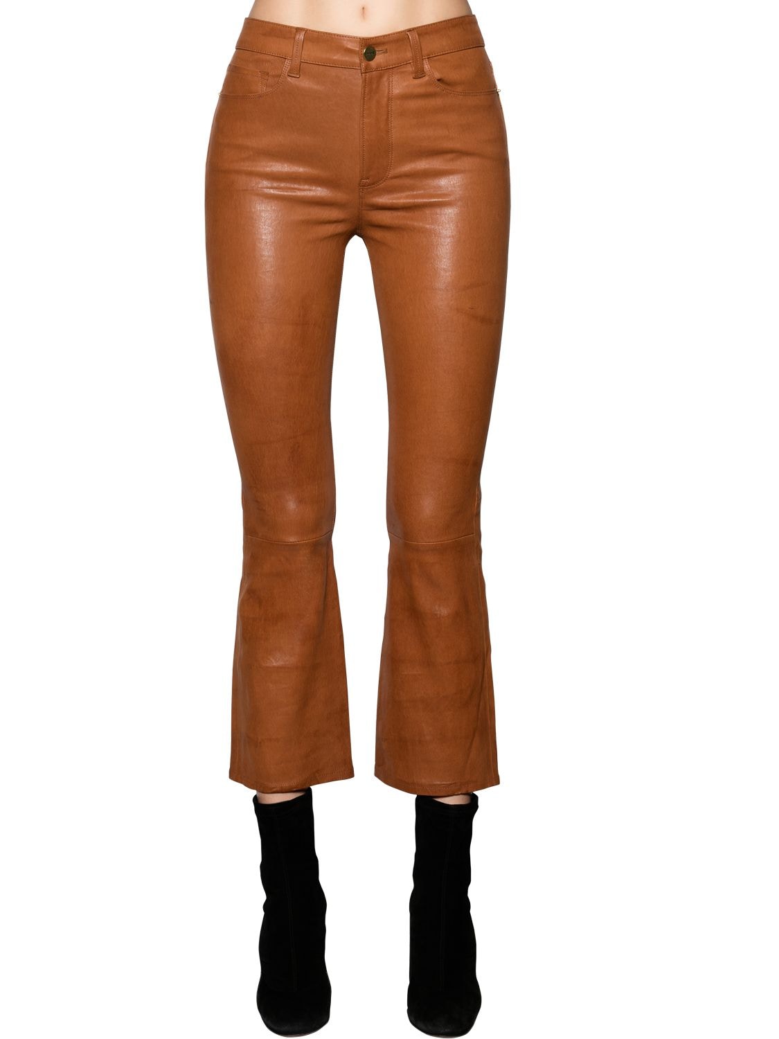 FRAME CROPPED STRAIGHT LEG LEATHER trousers,70IVHH002-VE9CQQ2