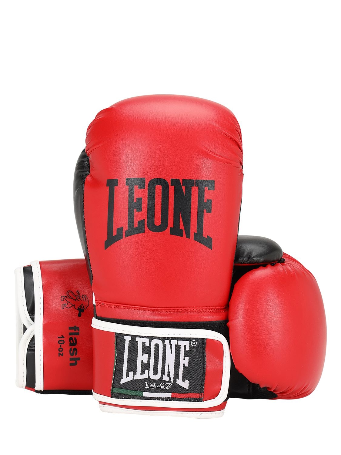 Leone 1947 10oz Flash Faux Leather Boxing Gloves In Red