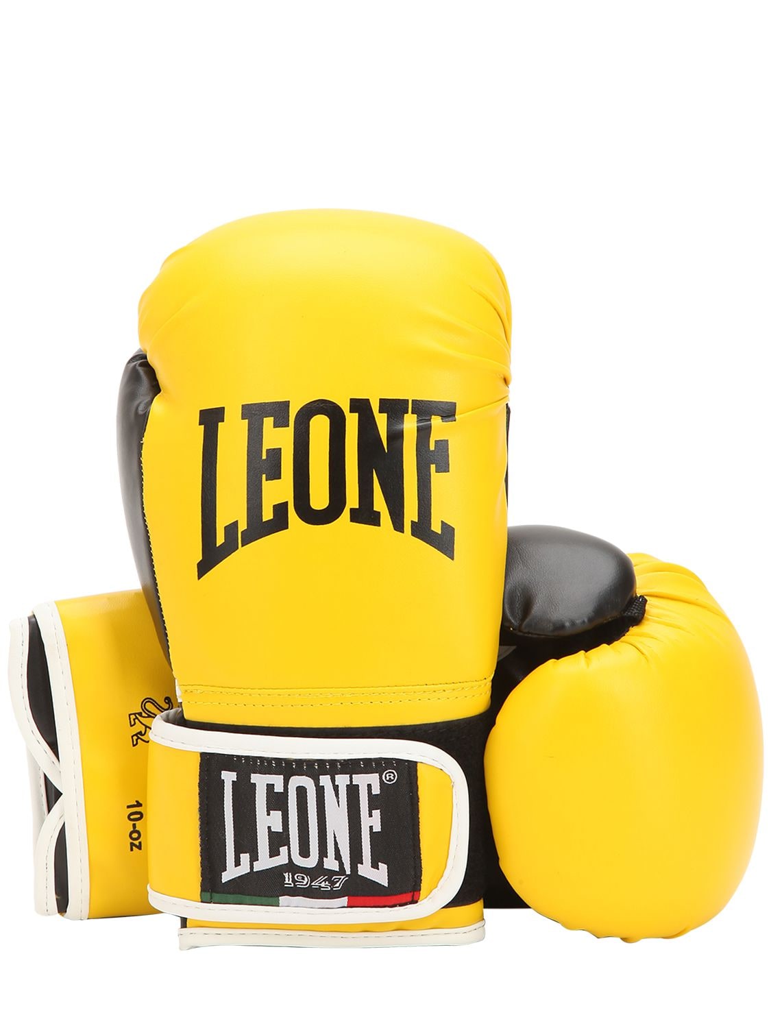 Leone 1947 10oz Flash Faux Leather Boxing Gloves In Yellow