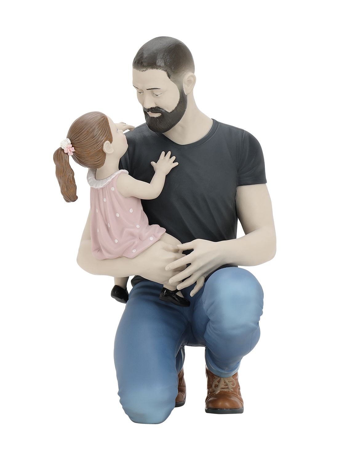 Scultura "in Daddy's Arms Father And Daughter"