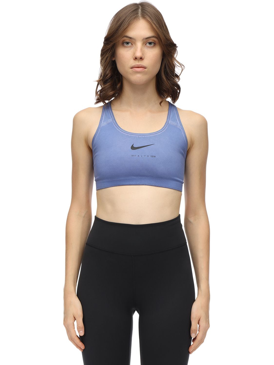 Alyx Nike Collab Printed Sports Bra In Light Blue