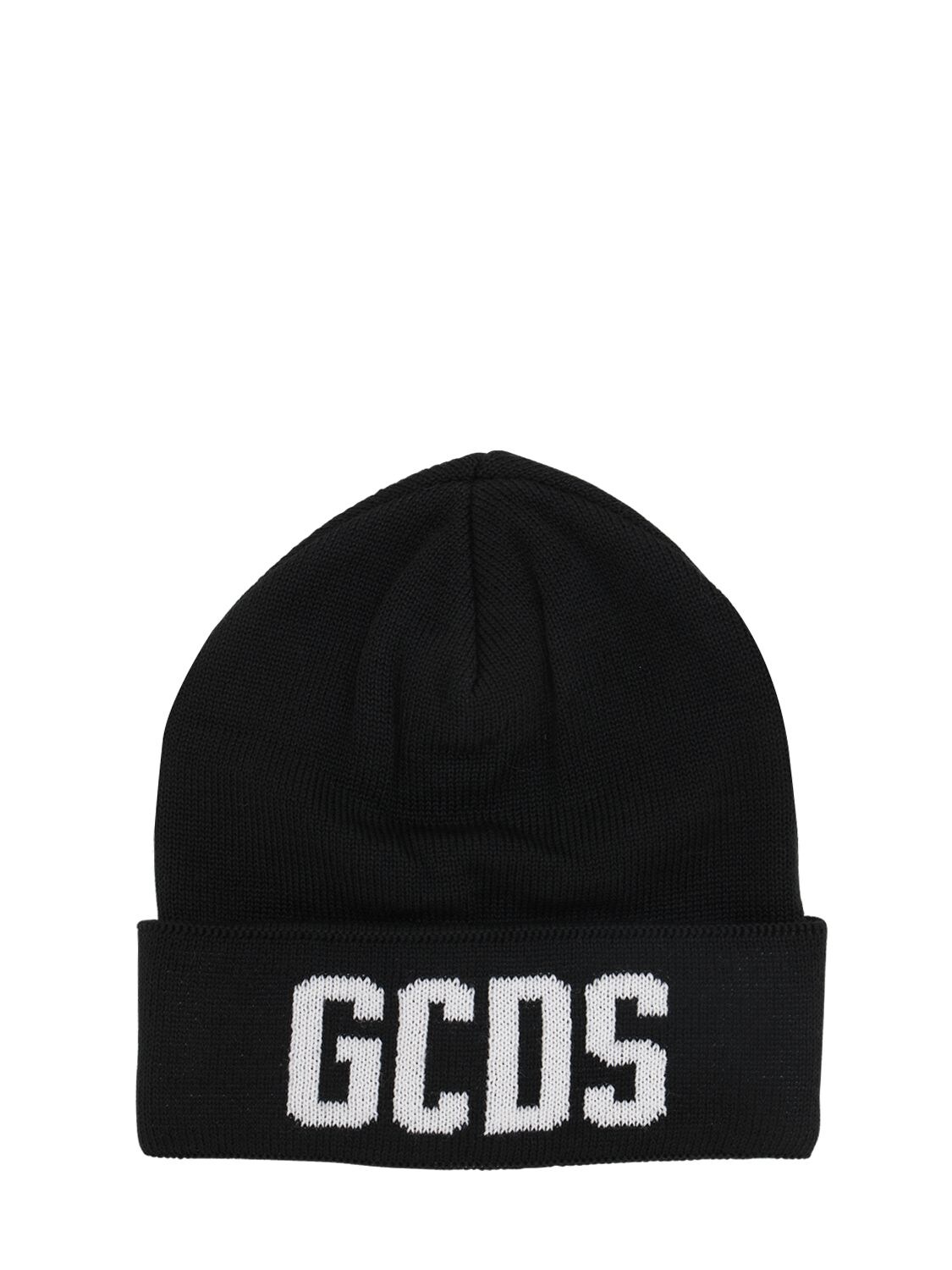 GCDS LOGO羊毛混纺便帽,70IVUD015-MDIGQKXBQ0S1