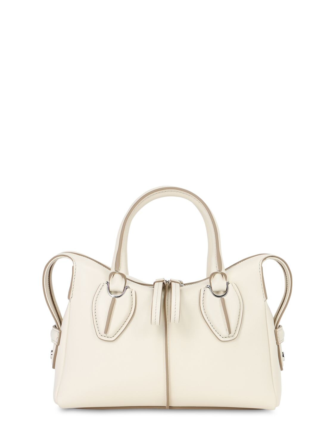 Tod's Any Mini Leather Top Handle Bag In Mousse