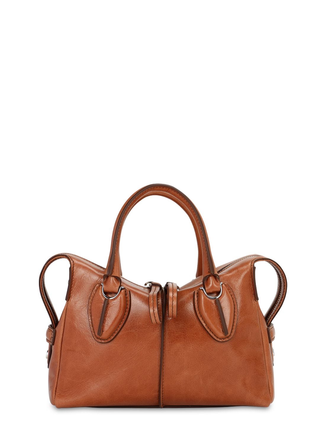 Tod's Any Mini Leather Top Handle Bag In Brick