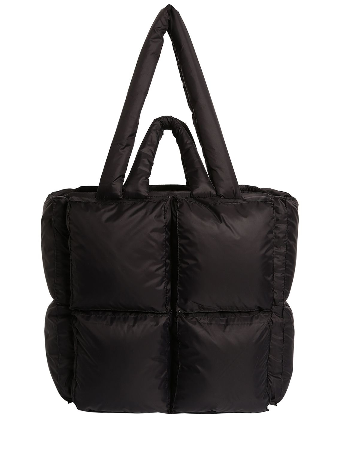 Off-white Puffy Small Padded Tote Bag In Anthracite | ModeSens