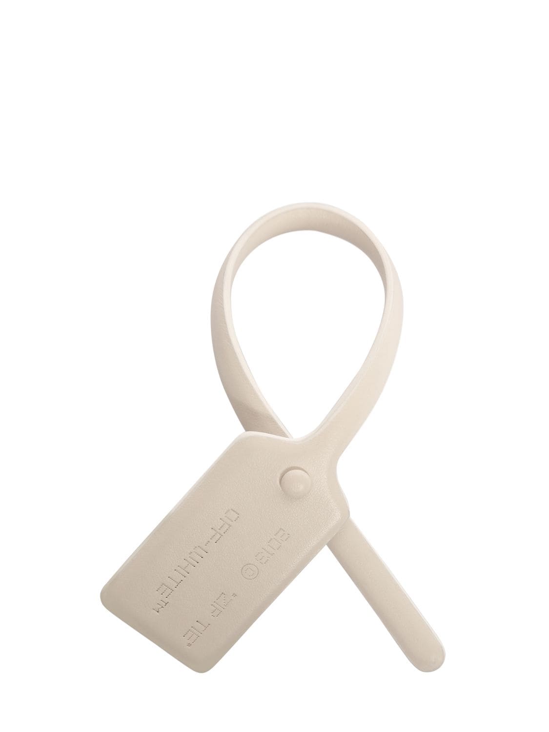 Off-white Patent Leather Zip Tie Charm In Off White