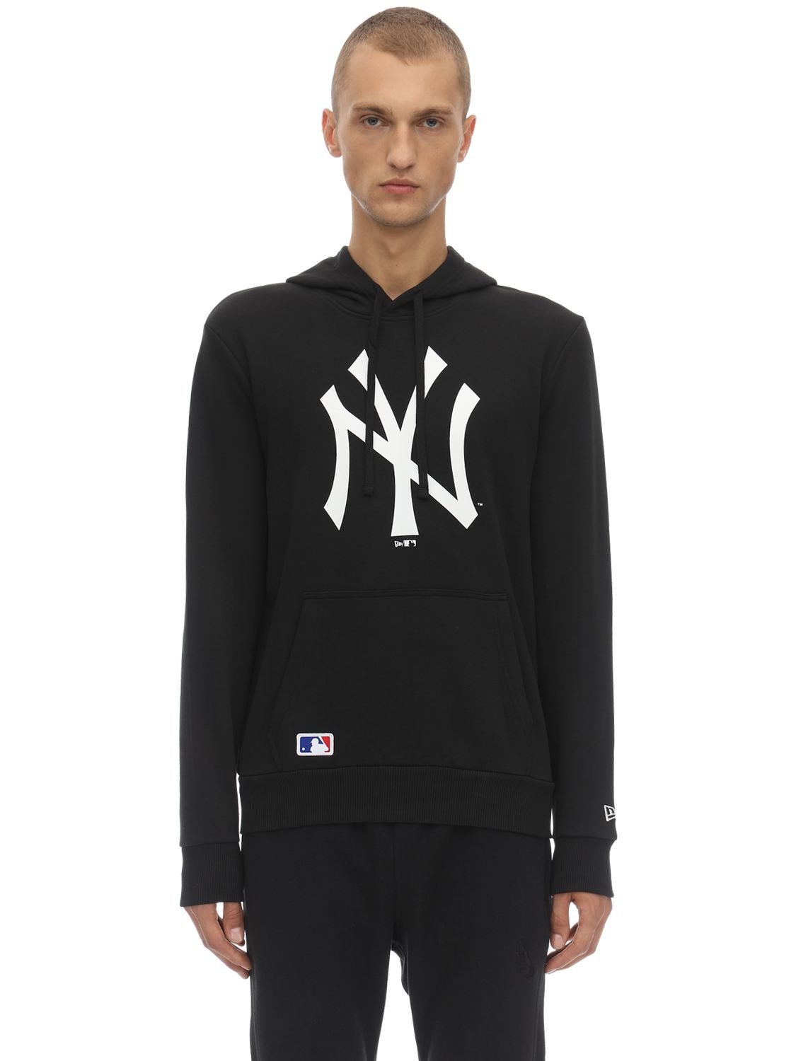New Era Ny Yankees Cotton Sweatshirt Hoodie In Black