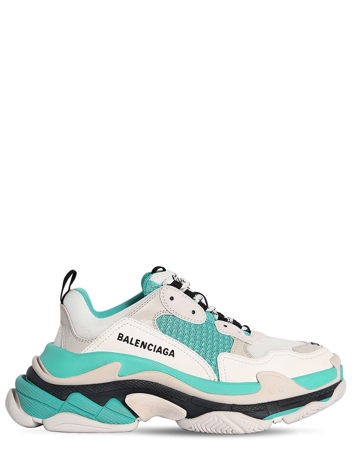 Balenciaga Triple S Sneaker in Blue Green White People
