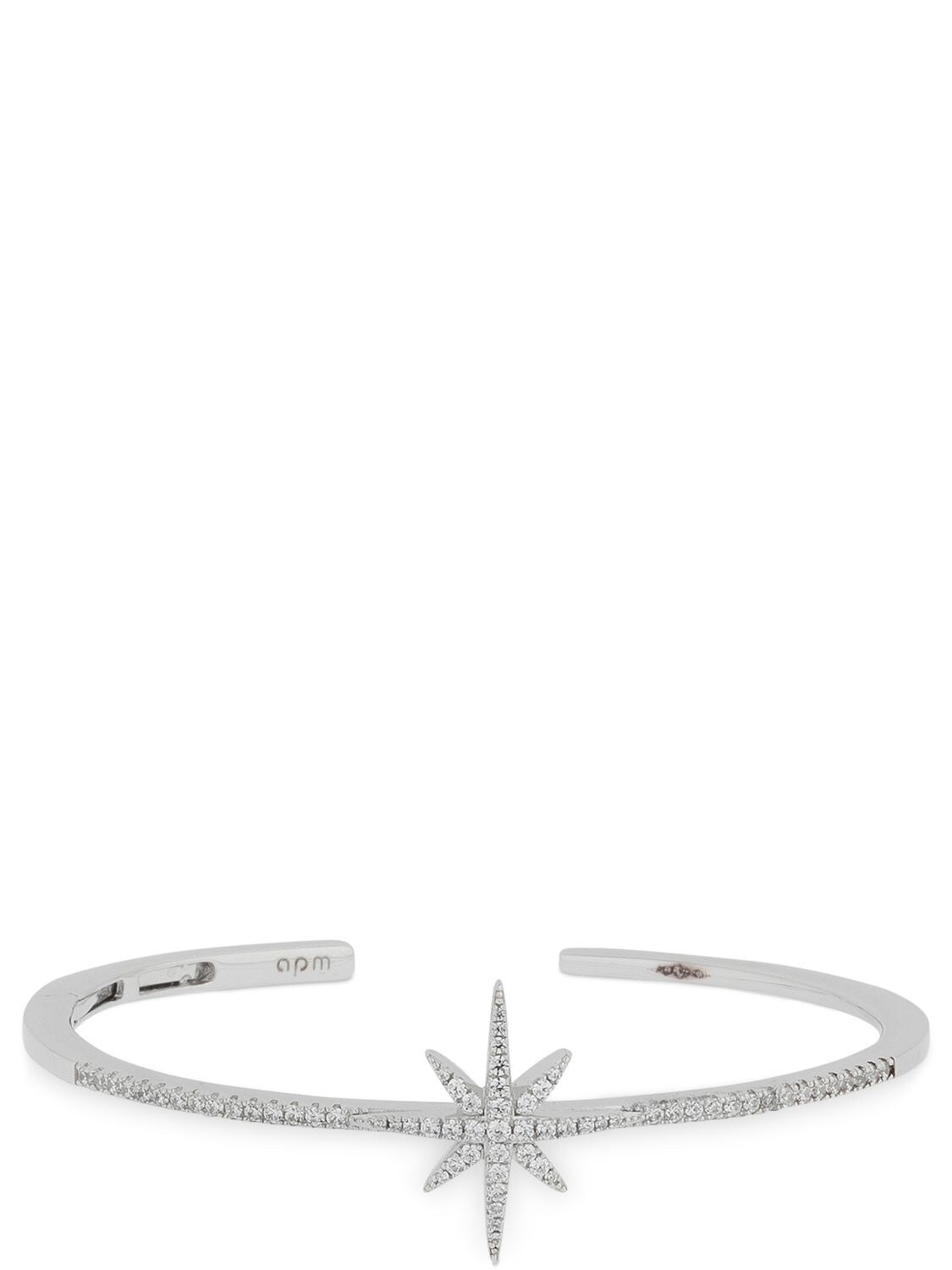 Apm Monaco Meteorites Cuff Bracelet In Silver