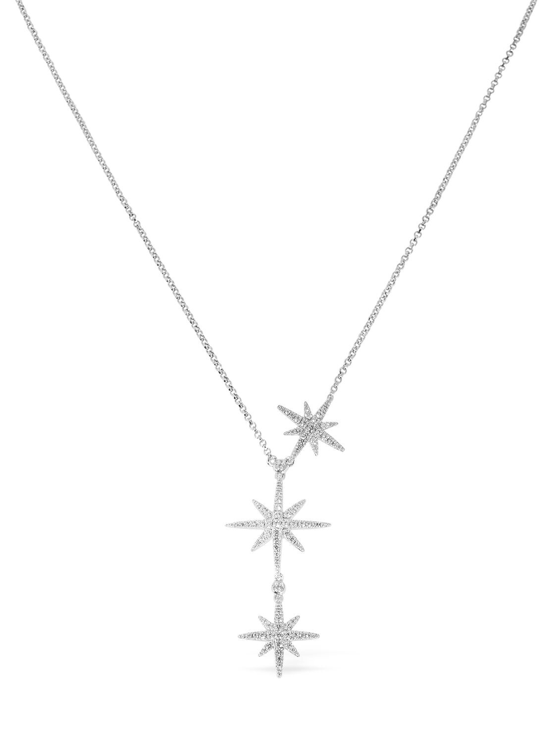 Apm Monaco Triple Meteorites Necklace In Silver
