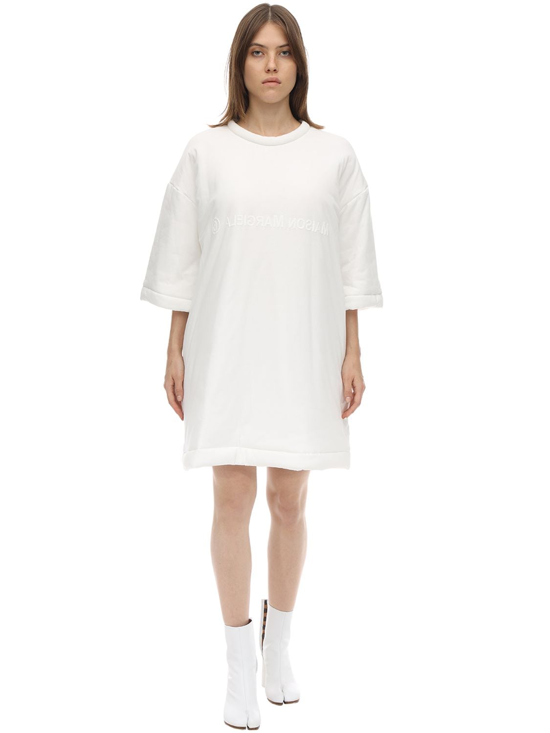 Mm6 Maison Margiela Opening Ceremony Capsule Puffy Tee Dress In White