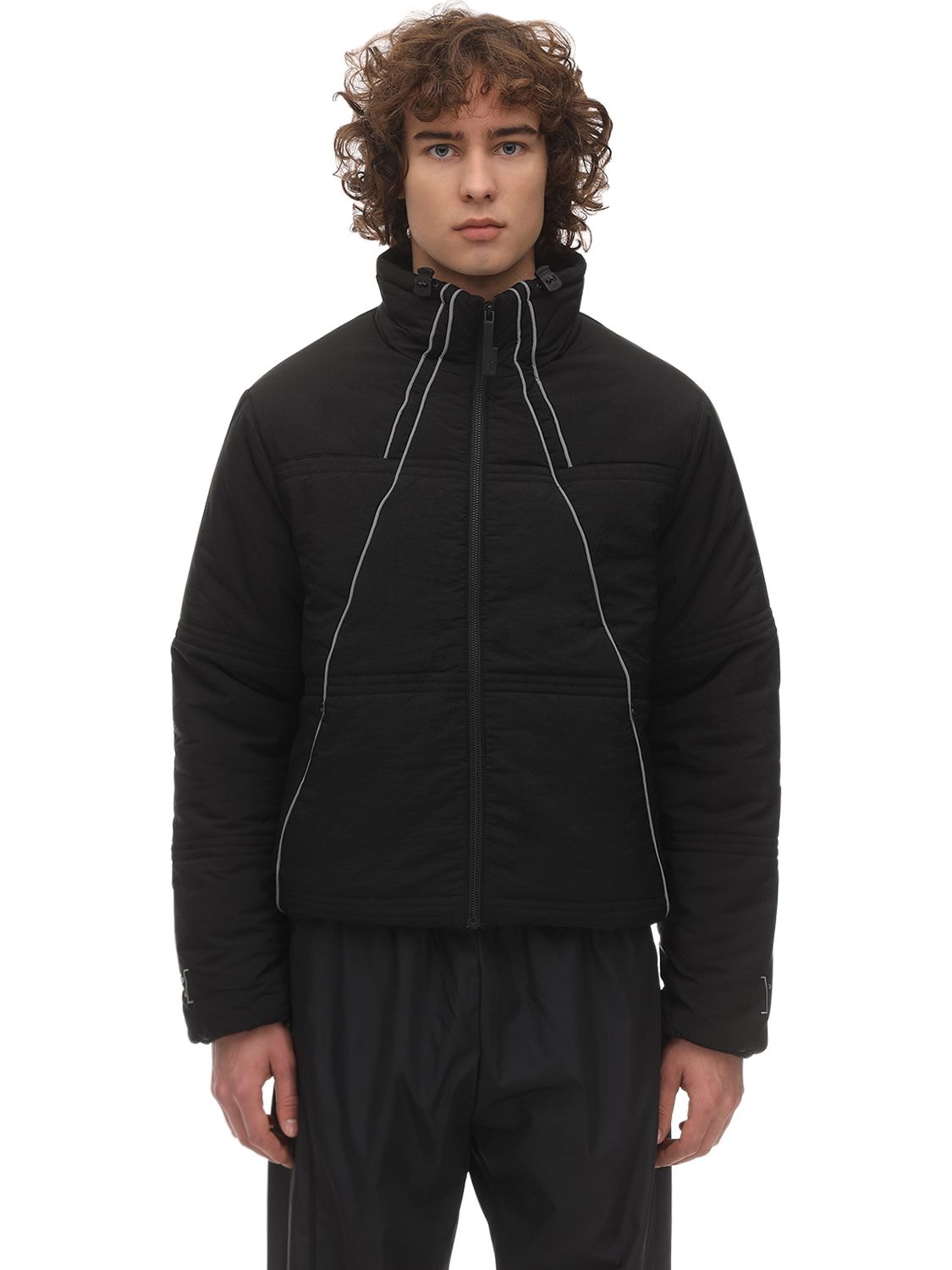 A-cold-wall* Zip-up Techno Puffer Jacket W/ Piping In Black | ModeSens